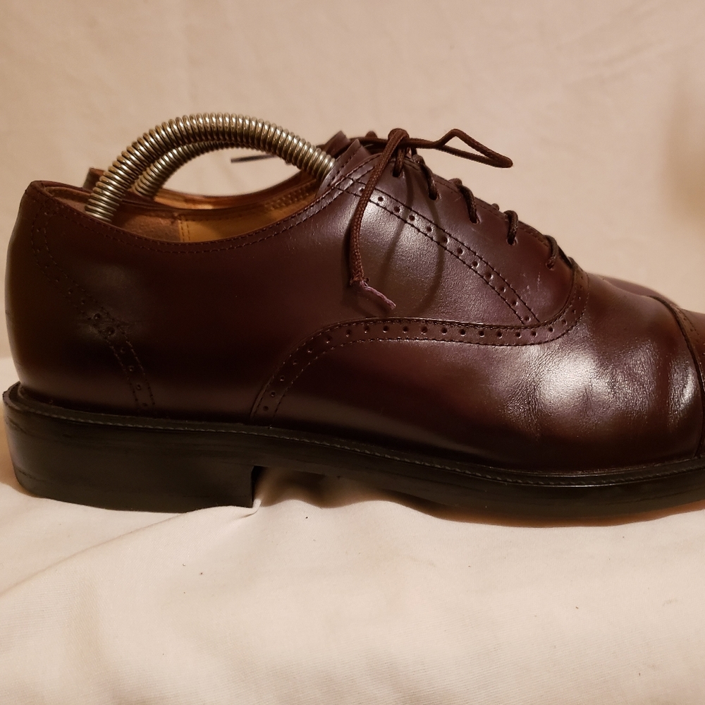 Rockport Cap-Toe Oxfords Mens Sz 9M Burgundy - Picture 4 of 8